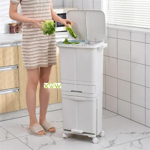 Kitchen Trash Can Recycle Bin Sorting Trash Bin Household