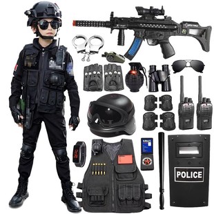 儿童警小察套玩具套装黑猫警长帽子男孩特种兵户外特警装备玩具枪