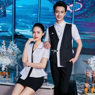 2023龙丽儿春夏ktv服务员少爷公主服务员工作服套装学生制服短袖