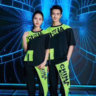 男女ktv酒吧制服短袖 2023龙丽儿春夏新款 夜场服务员工作服套装