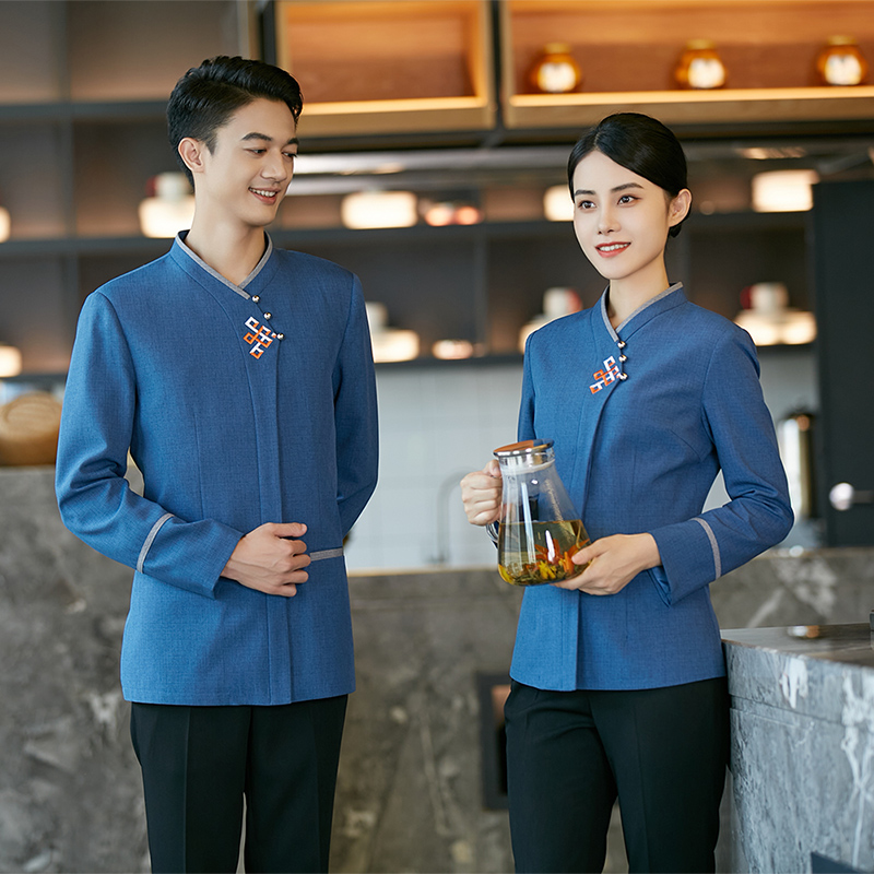 2022龙丽儿夜场酒吧工作服餐饮长袖男女秋冬款制服工装酒店服务员