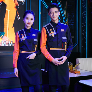 龙丽儿夜场服务员工作服套装秋冬两件套KTV酒吧时尚常规休闲工服