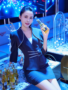 秋冬装 套装 酒吧ktv工装 龙丽儿酒店前台咨客服务员工作服定制长袖