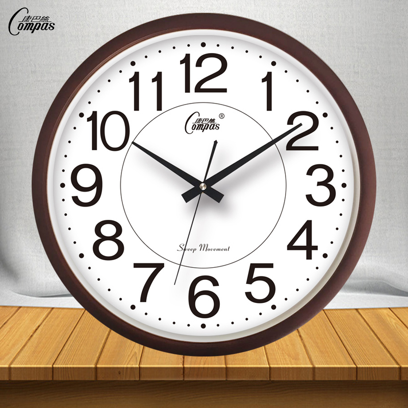 康巴丝15英寸静音挂钟扫秒机芯