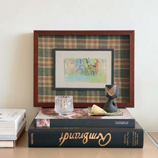 饰画客厅背景餐厅挂画 小马水彩插画英伦中古小众高级装 horse