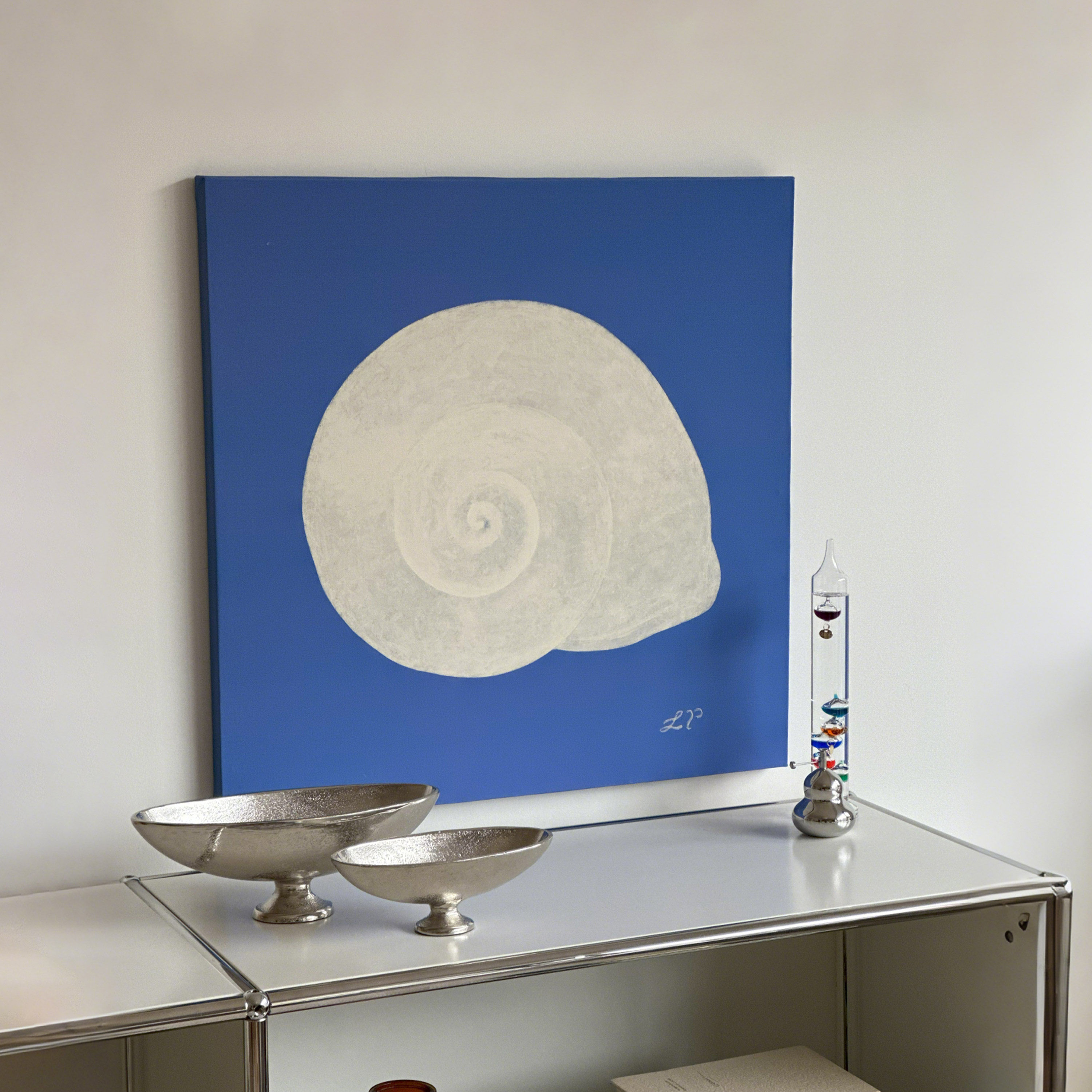 【深蓝】贝壳植物中古小众高级寓意送礼家居设计师装饰画客厅挂画,家居饰品,现代装饰画,淘宝优惠券,粉丝福利购,淘宝优惠卷