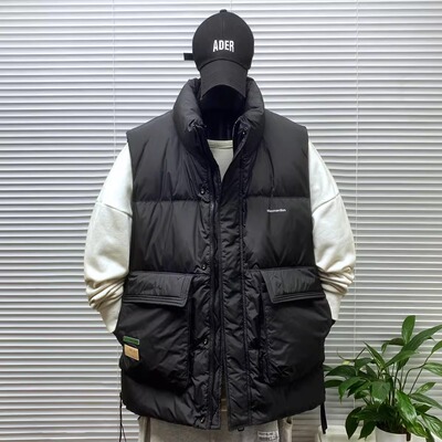 特大码立领羽绒马甲男士外穿潮牌