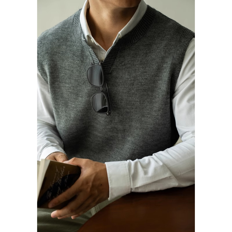 大码300斤商务背心马甲毛衣男士