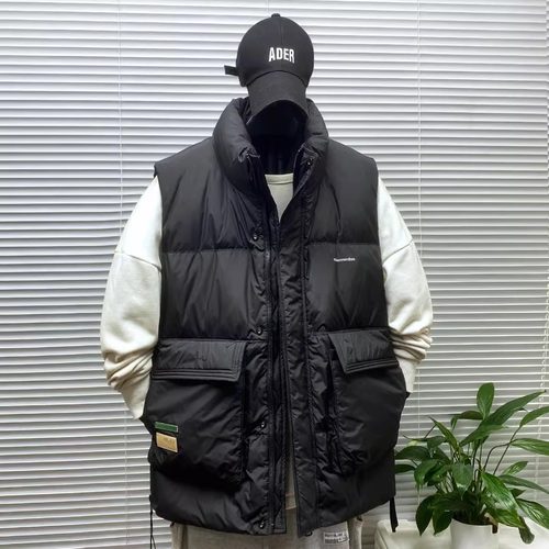 大码白鸭绒羽绒服马甲男坎肩外套