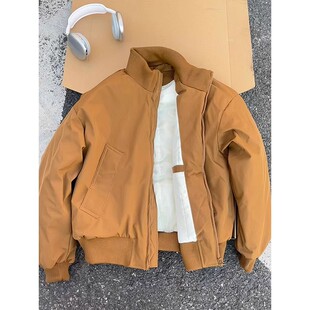 短款 特大码 冬季 飞行夹克棉服男款 廓形外套加厚保暖棉衣 300斤美式