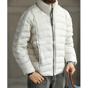 大码防寒立领排骨新国际羽绒服男冬季加厚高蓬松宽松休闲保暖外套
