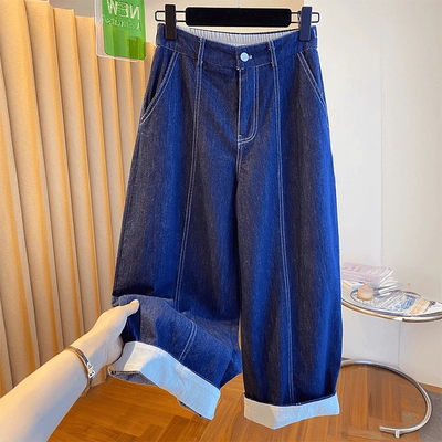 大码300斤直筒工装牛仔裤男女