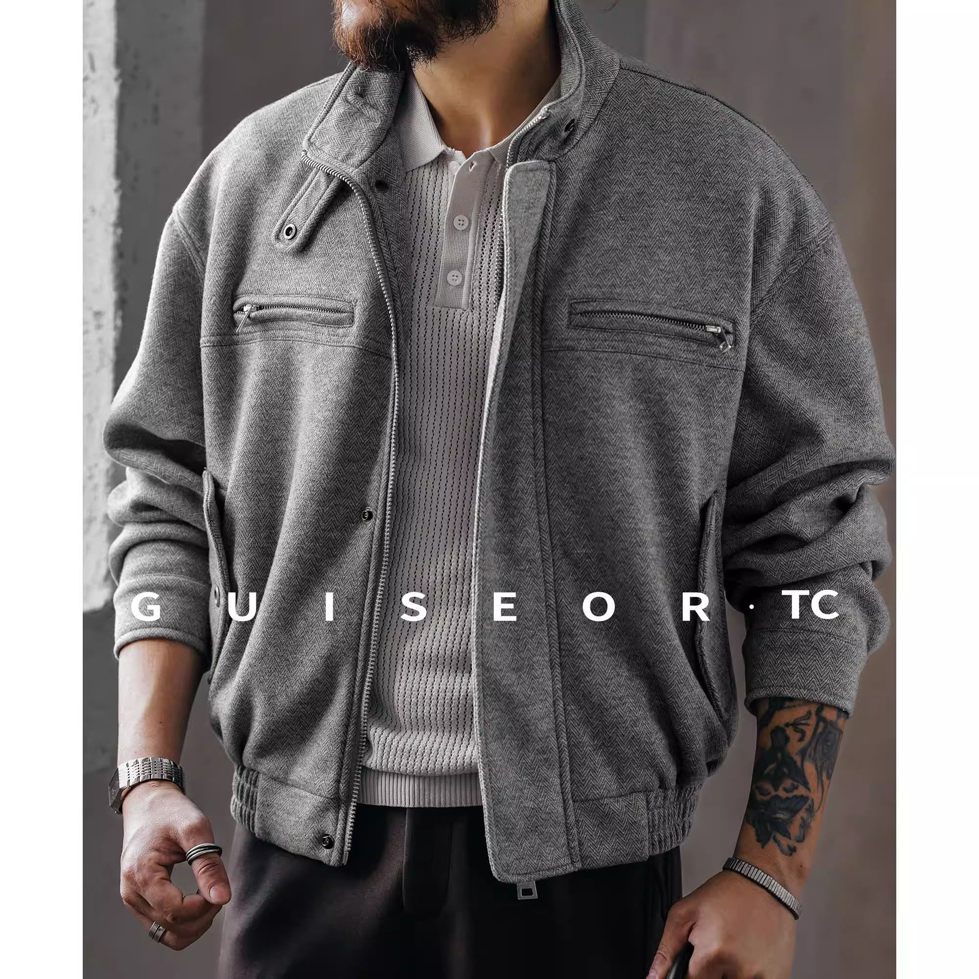 大码复古羊毛混纺老钱风毛呢夹克男士春秋新款宽松美式休闲外套男,男装,衬衫,淘宝优惠券,粉丝福利购,淘宝优惠卷