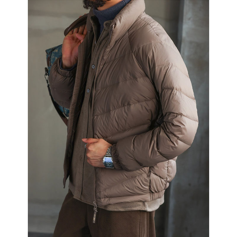 大码冬季保暖基础轻便羽绒服男士
