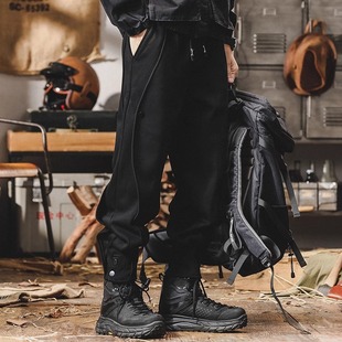 300斤休闲裤 运动卫裤 男冬季 子男春秋季 加绒加厚宽松束脚裤 特大码