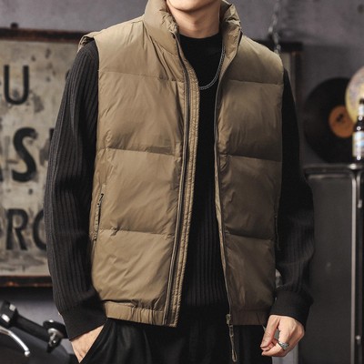 大码户外休闲立领羽绒马甲男款
