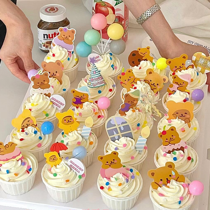 六一儿童节纸杯蛋糕装饰品
