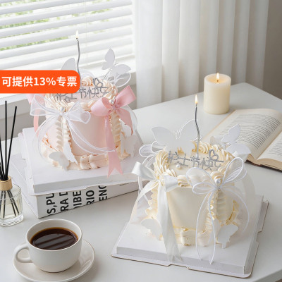 国际护士节蛋糕装饰唯美蝴蝶