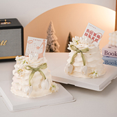 38女神节郁金香花苞丝带蛋糕装 饰永远美丽快乐无忧祝福语女王插牌