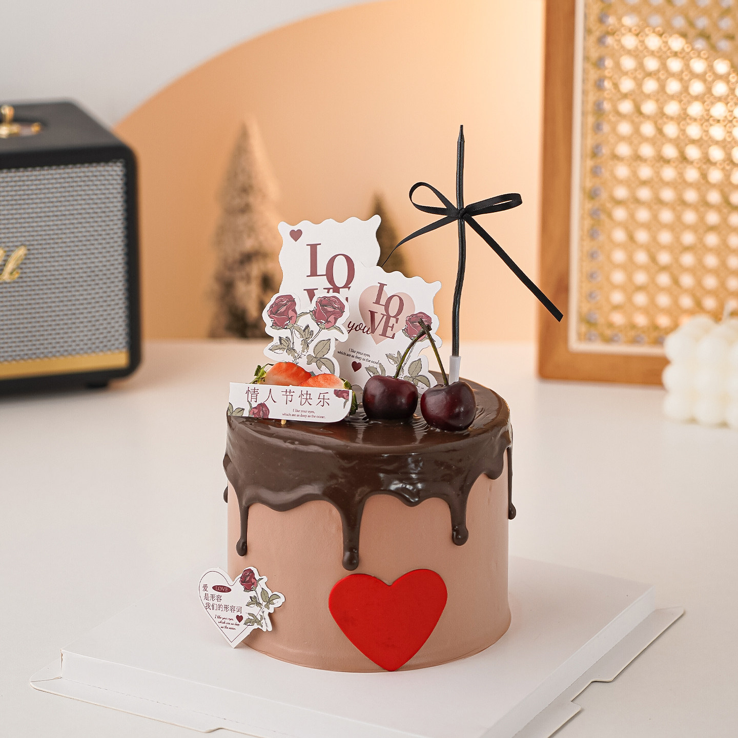 2.14情人节快乐蛋糕装饰玫瑰卡片插牌情侣表白纪念日甜品台插件,节庆用品/礼品,节日装扮用品,淘宝优惠券,粉丝福利购,淘宝优惠卷