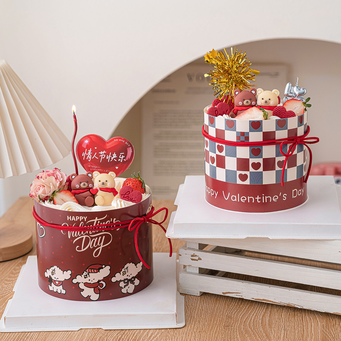 2.14情人节围边蛋糕装饰卡通连体情侣小熊摆件情人节快乐爱心卡片,节庆用品/礼品,节日装扮用品,淘宝优惠券,粉丝福利购,淘宝优惠卷