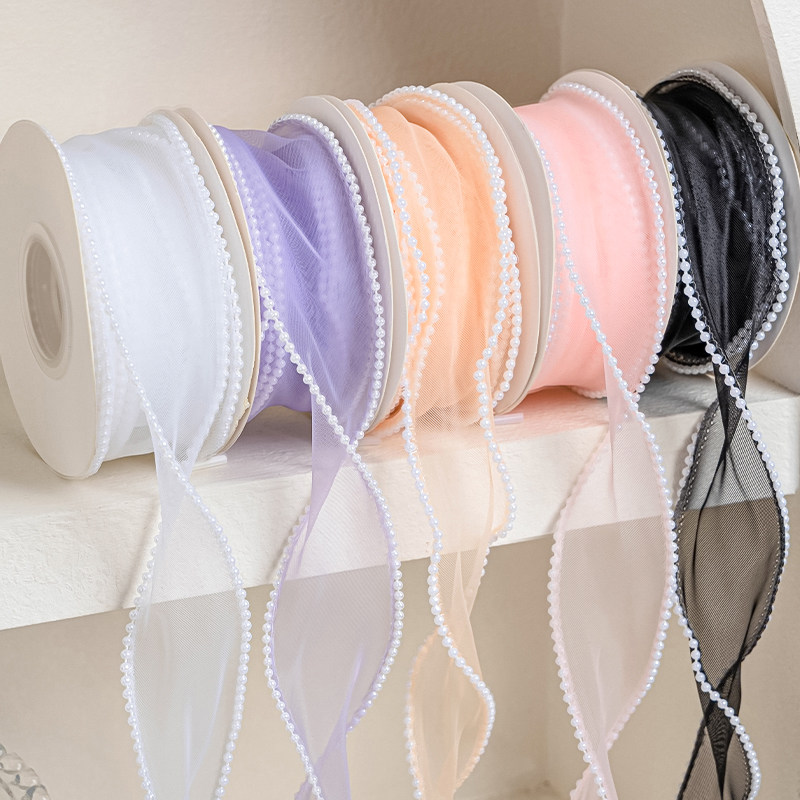 珍珠鱼尾纱仙气蝴蝶结丝带蛋糕装饰丝带围边甜品台装饰材料鲜花带,居家布艺,丝带/绸带/布带,淘宝优惠券,粉丝福利购,淘宝优惠卷