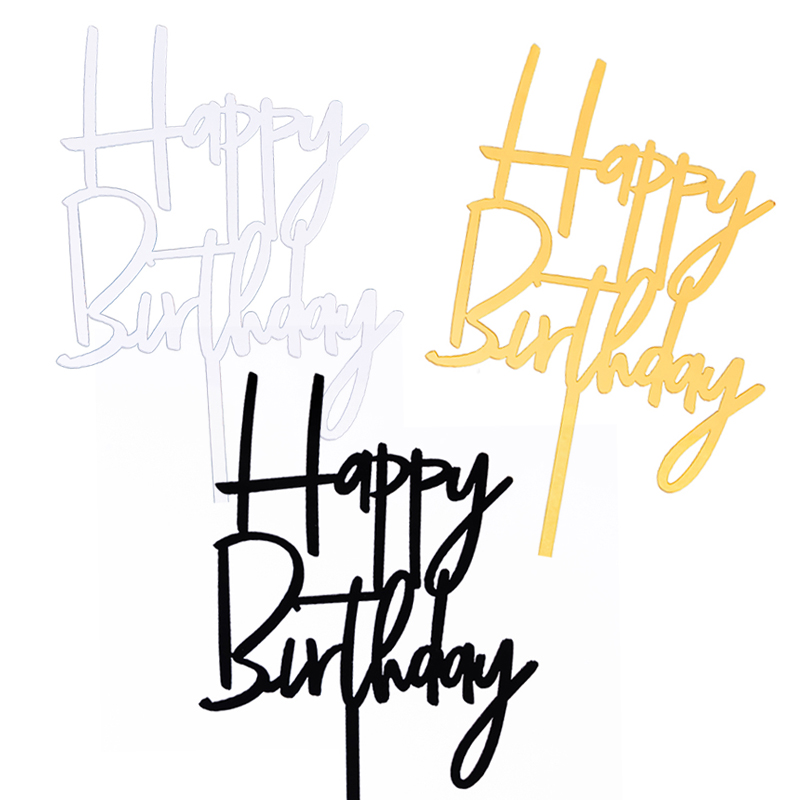 简约风蛋糕装饰亚克力英文插牌