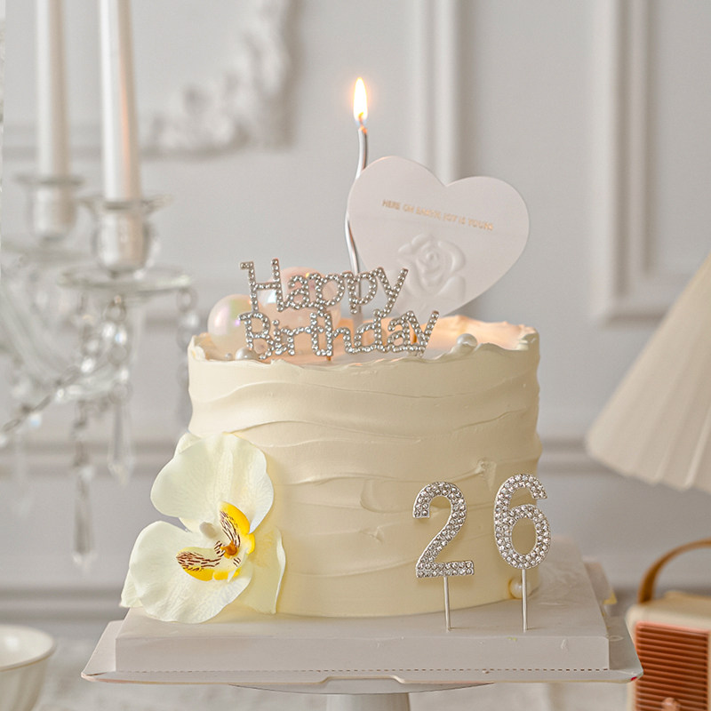 女生女神生日蛋糕装饰合金带钻数字周岁插件仿真蝴蝶兰卡片摆件,节庆用品/礼品,节日装扮用品,淘宝优惠券,粉丝福利购,淘宝优惠卷