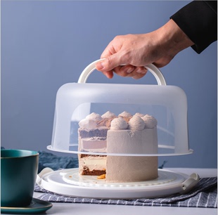 可重复使用塑料蛋糕盒食品级材质生日奶油蛋糕包装 盒子加固加厚