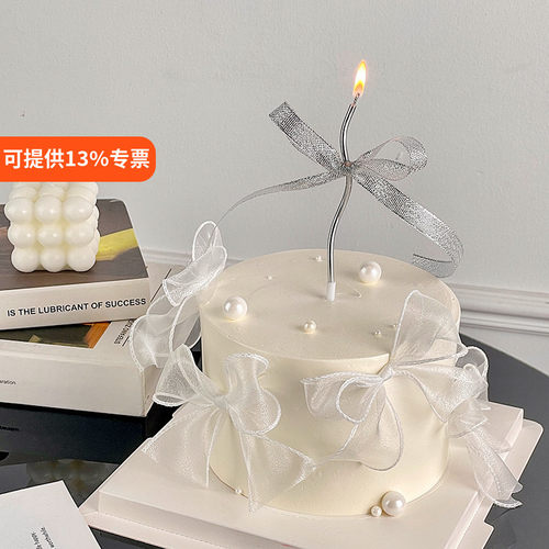 女神生日蛋糕装饰鱼尾丝带蝴蝶结