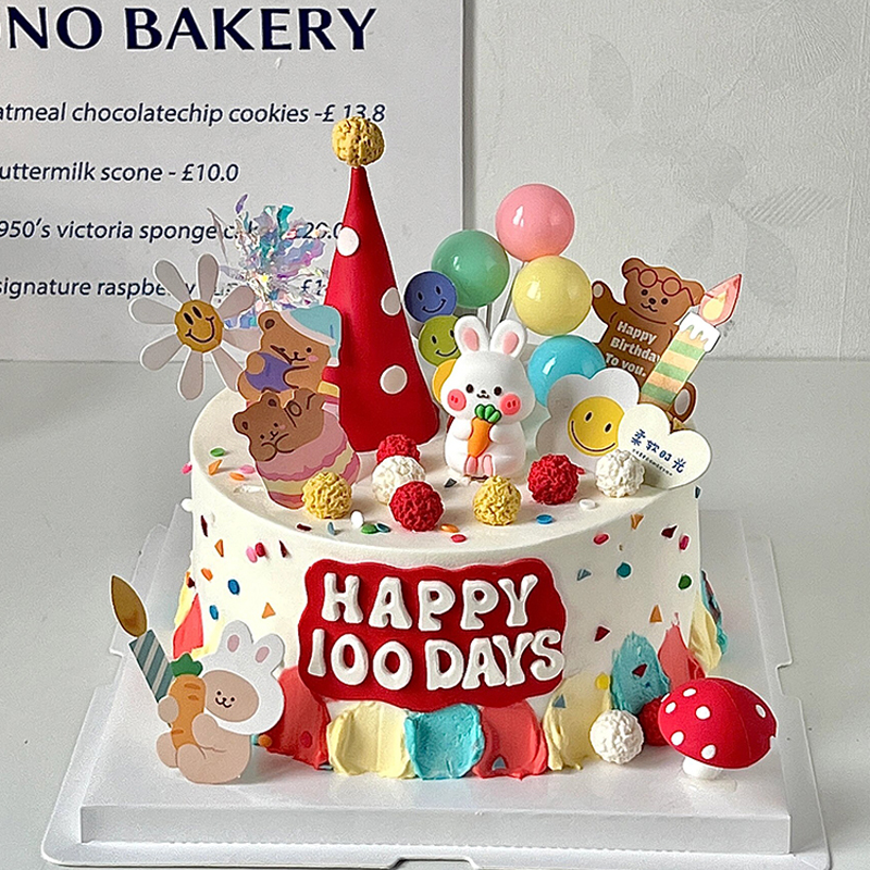 兔宝宝周岁蛋糕装饰小兔子摆件