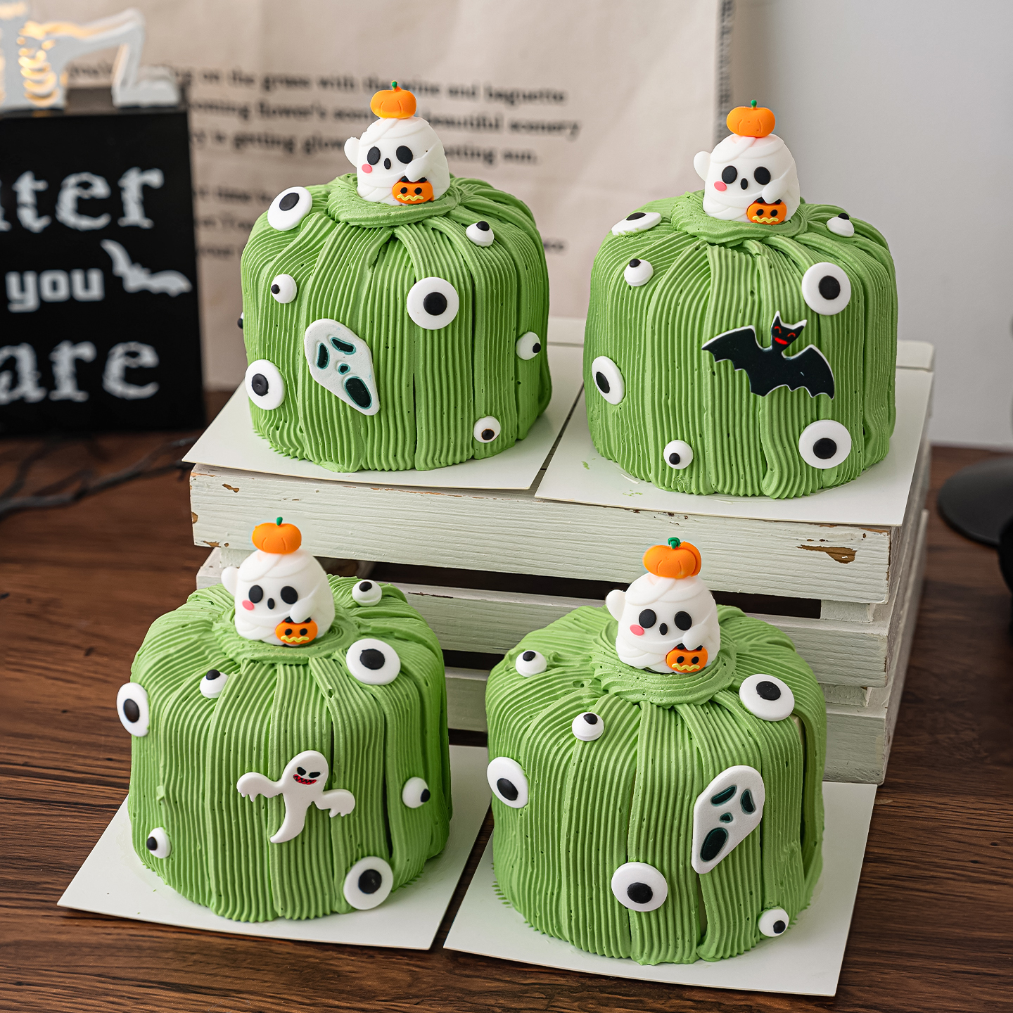 万圣节派对蛋糕装饰死神幽灵南瓜