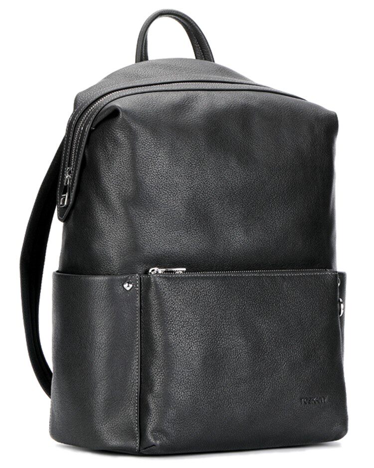 新款托斯卡尼tl67117 名品包头层牛皮黑色男女通用背包