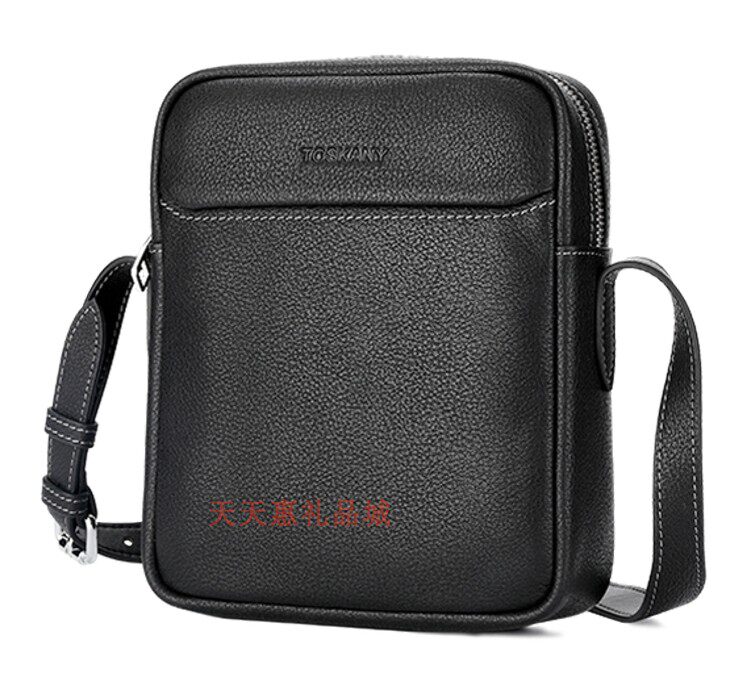 托斯卡尼tl67119名品男士头层牛皮休闲单肩竖挎包 斜跨包