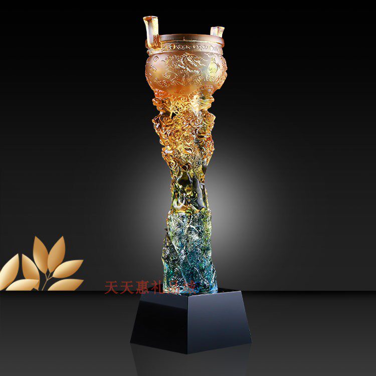 古法琉璃辉煌奖杯华鼎奖娱乐业影视业企业奖项个人优秀奖杯定制鼎