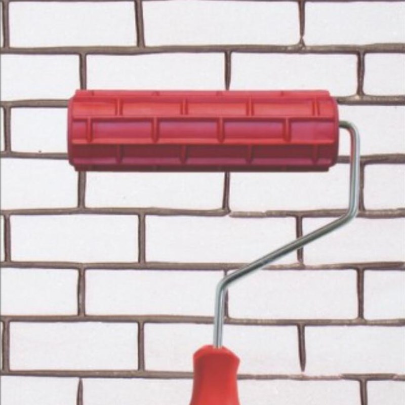 7寸仿砖纹压花滚筒硅藻泥施工工具艺术漆工具肌理壁膜压花109T