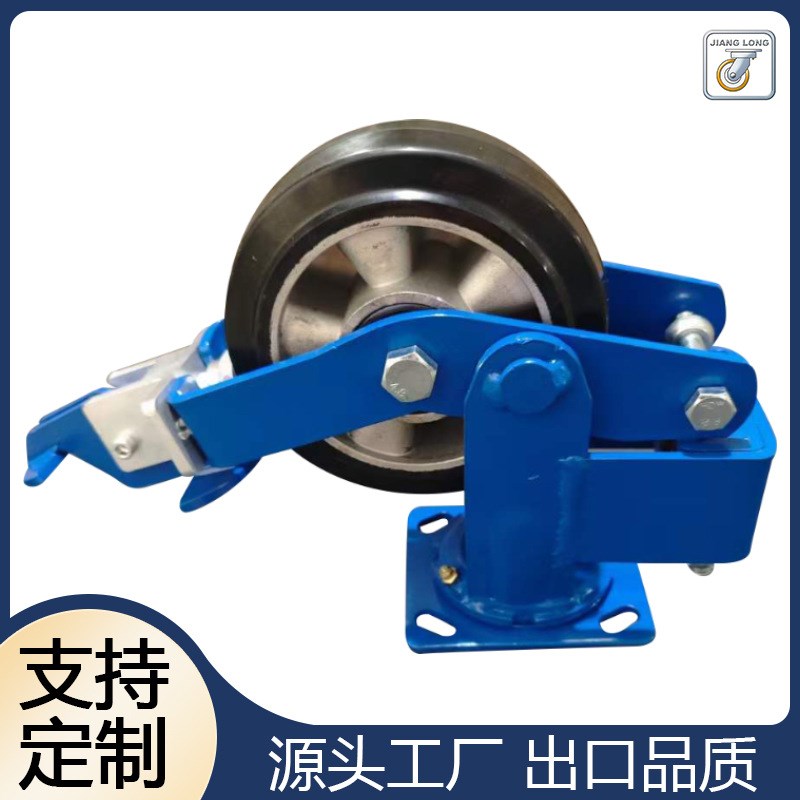 10英寸自适应减震脚轮搬运轮子多段减震力学1.5吨超重型减震脚轮