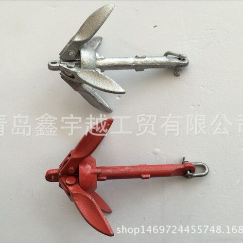 供应出口优质热镀锌 热浸锌 折叠锚 伞形锚 船锚组合 四爪锚