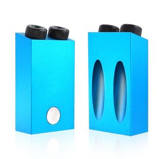 10mm板材打孔器钻头套装 木工斜孔定位器带磁15度铝合金斜孔器6