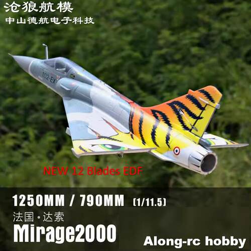 沧狼航模 飞翼 80涵道 幻影 Mirage2000 电动仿真模型飞机 带收放
