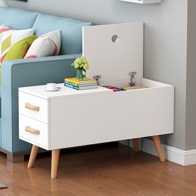 北欧风缝隙客厅沙发多功能角几