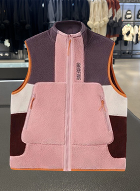 李宁男反伍BADFIVE篮球宽松摇粒绒运动休闲保暖针织棉马甲AMDR045