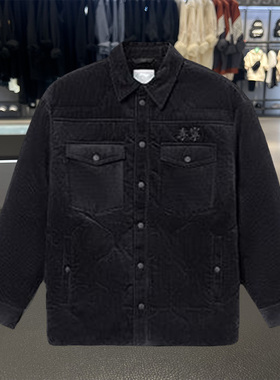 李宁正品外套冬季新款男子刺绣宽松保暖灯芯绒短款棉服AFMR459