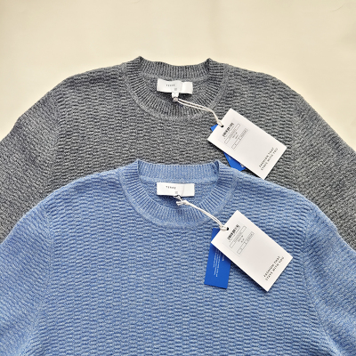 比利时小众轻奢TB 男款 棉质圆领纹理宽松长袖针织衫 D792