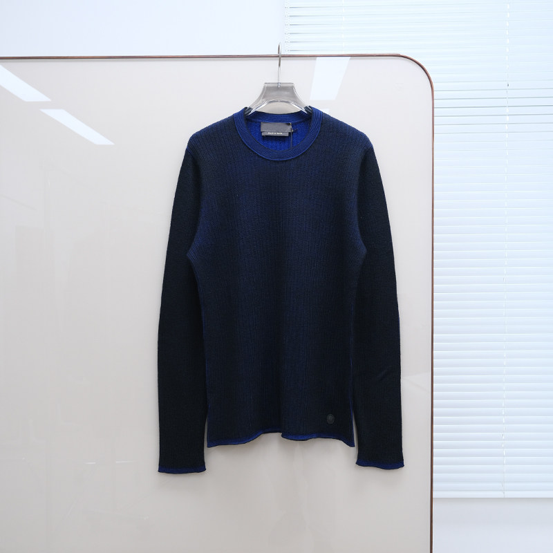意大利奢品Tru撤柜  男款 100羊毛圆领简约长袖针织衫 E353