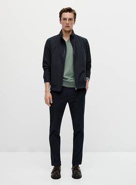 西班牙M系 男款 棉质V领长袖针织衫 C802