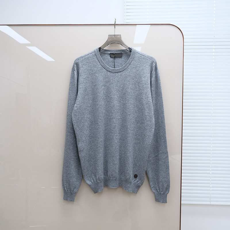 意大利奢品Tru撤柜  男款 羊毛羊绒混纺圆领简约长袖针织衫 E309