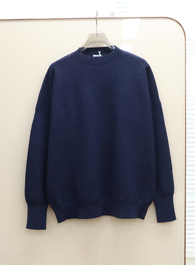 北欧FK 女款 高温压缩羊毛半高领落肩宽松针织衫 D313