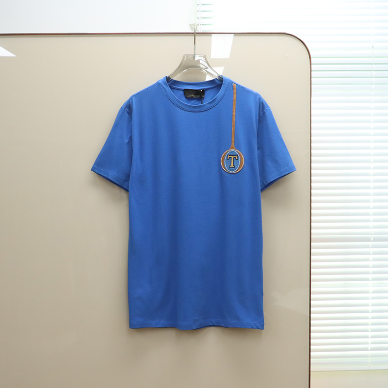 意大利奢品Tru撤柜  男款 翻领刺绣短袖T恤上衣 C036