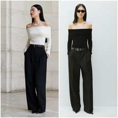 加拿大红牌 女款 一字领露肩露肩针织上衣 多色 8889